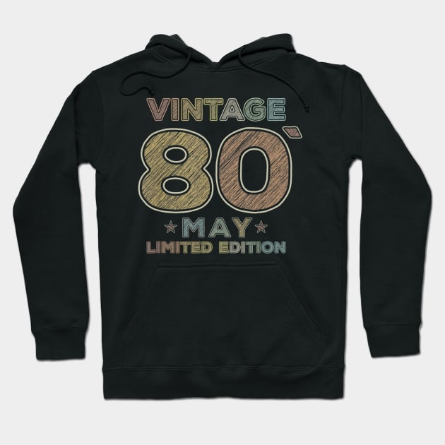 40th Birthday Gift Vintage May 1980 40 Forty Years Old Hoodie by bummersempre66